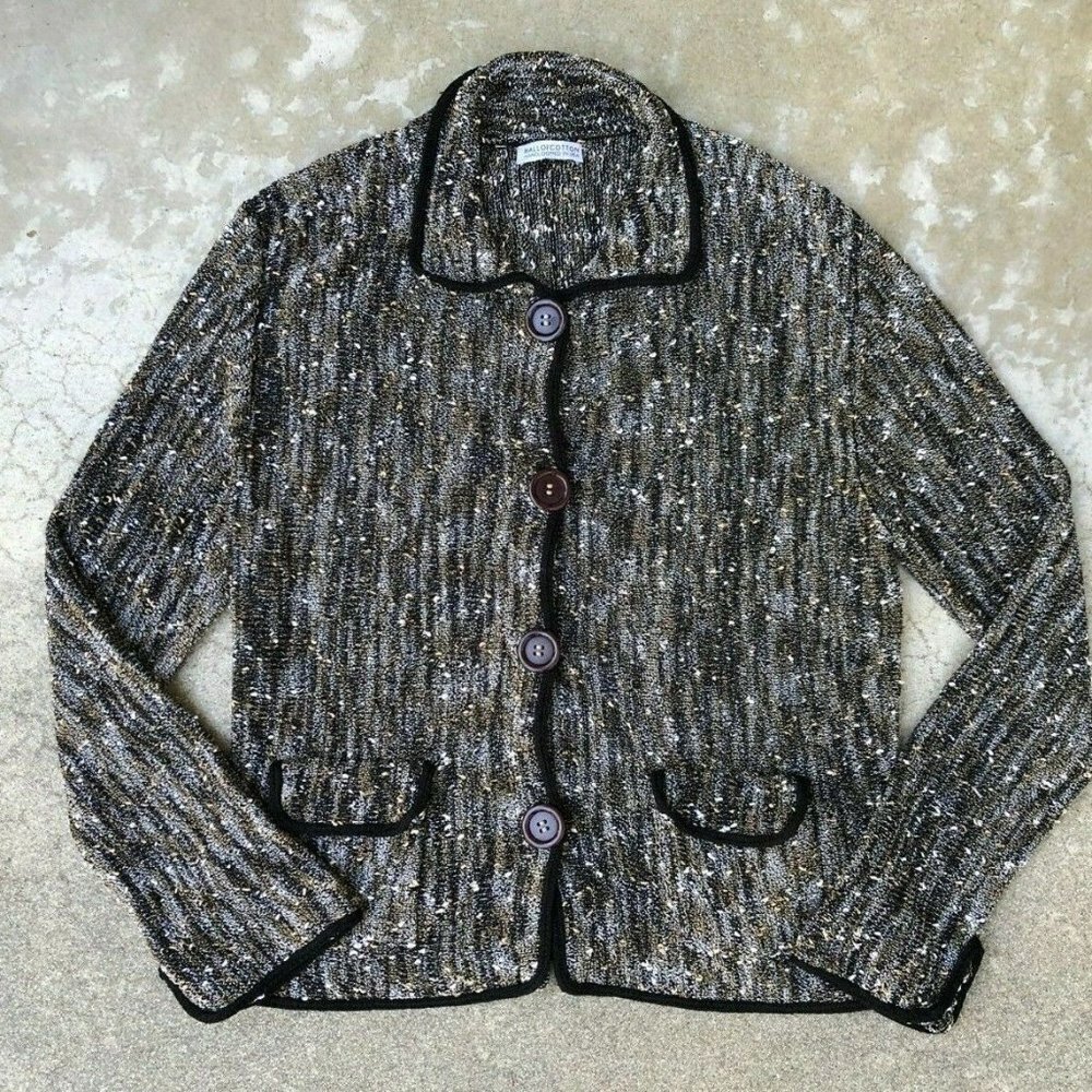Ball of Cotton Handloomed Viscose Jacket Sweater​​​​​​​​